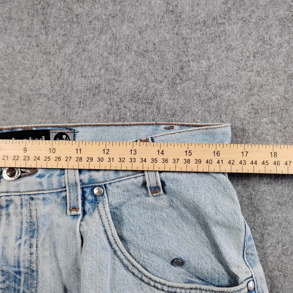 Vintage Levis SilverTab Baggy Pleated Jeans Men 33x34 Blue Light Wash Distressed